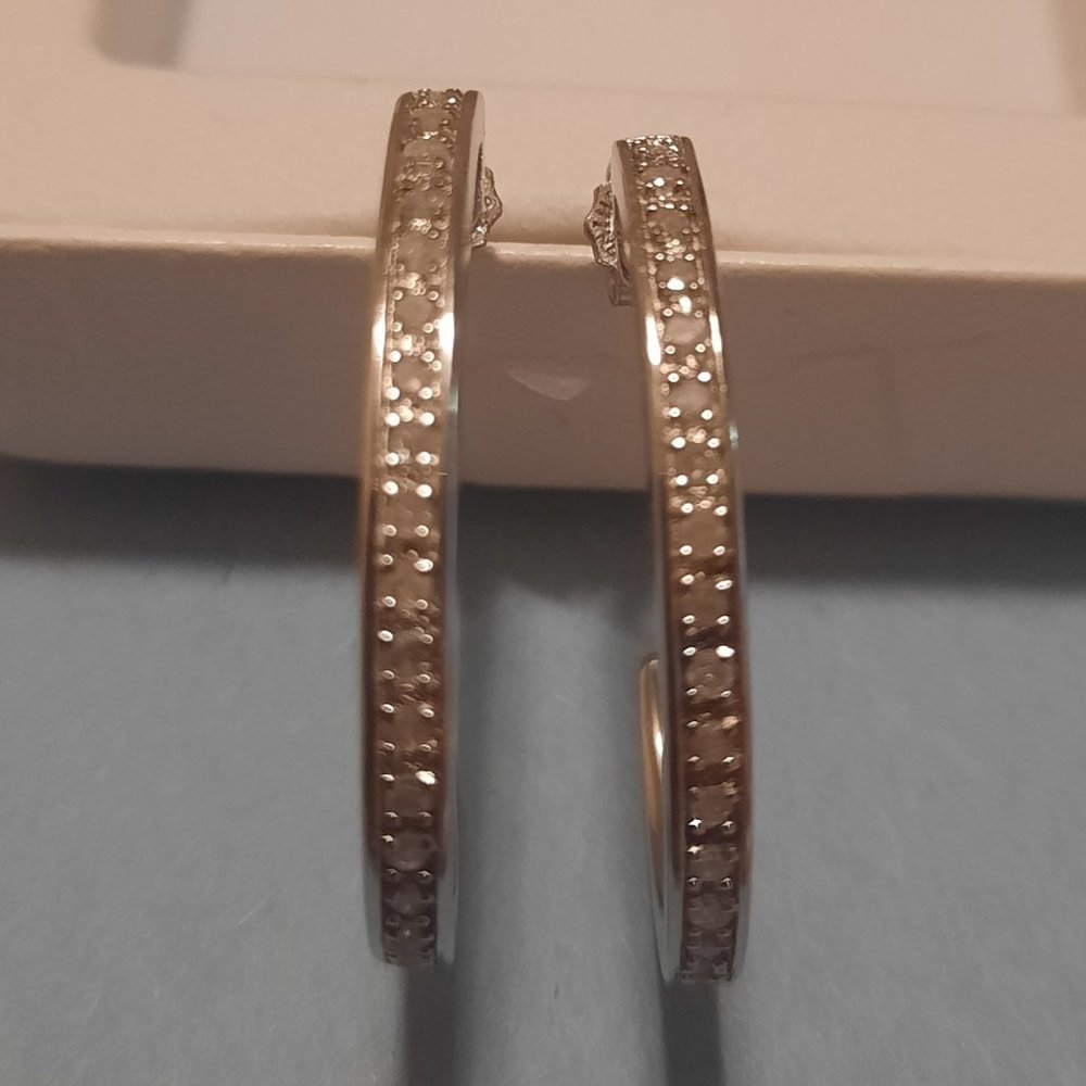 Sterling Silver 1/2 ct diamond earring